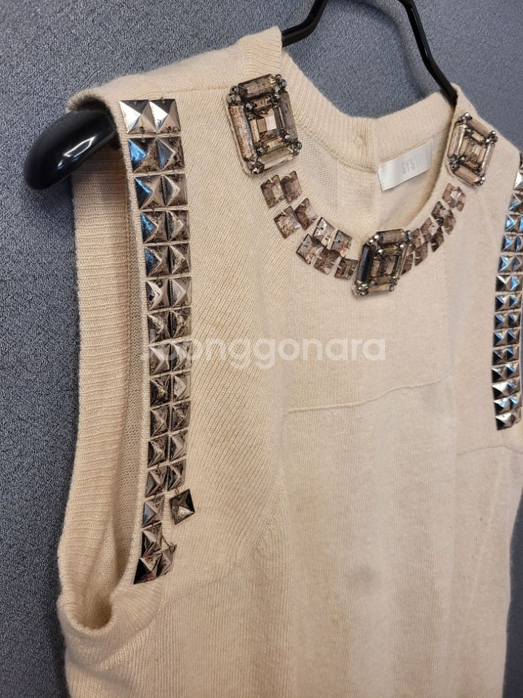 한섬시스템 민소매 니트원피스--1