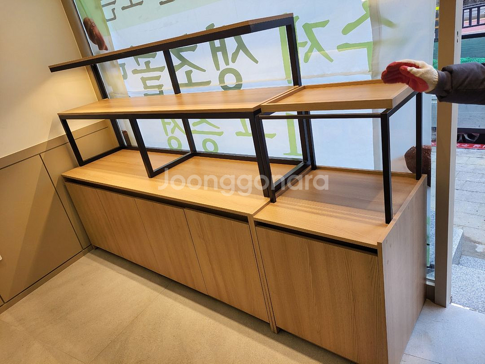 베이커리진열장 베이커리 2단3단 떡진열장 집게걸이수납장--1