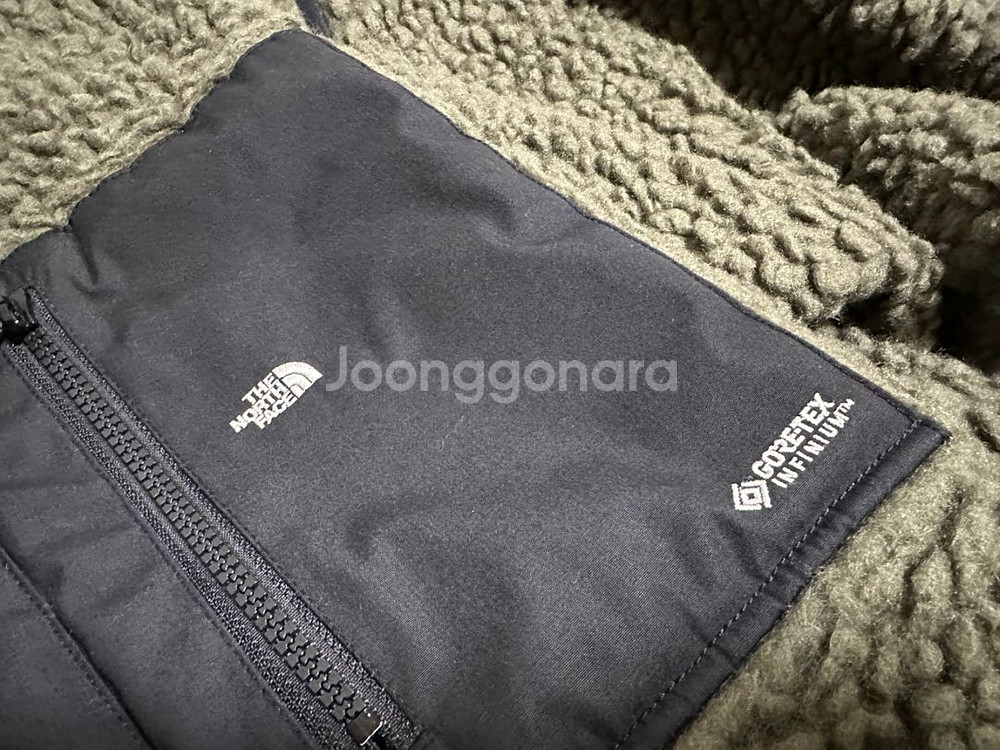 (M)노스페이스 퍼플라벨 울 보아 후리스 카키--2