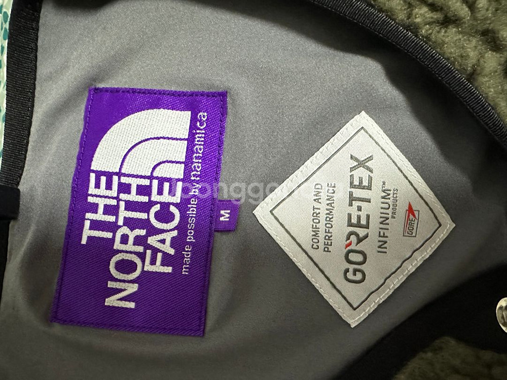 (M)노스페이스 퍼플라벨 울 보아 후리스 카키--3