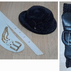 허리띠 벨트 크로스백 구제, 모자 새상품. 복고소품