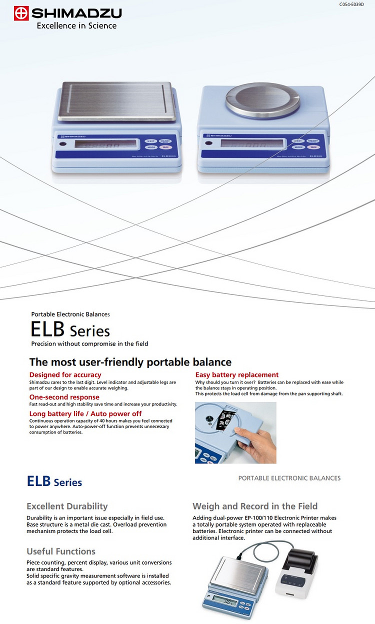 Shimadzu ELB600S 휴대용 전자저울--4
