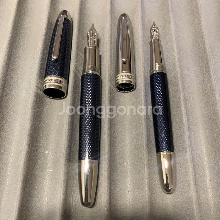 몽블랑 블루아워 만년필 듀에 f닙--0