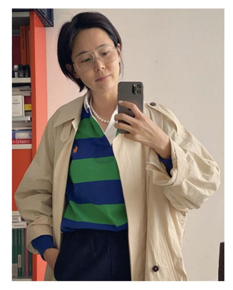 폴로 랄프로렌 스트라이프 로고 자수 럭비 셔츠(S) 이미지