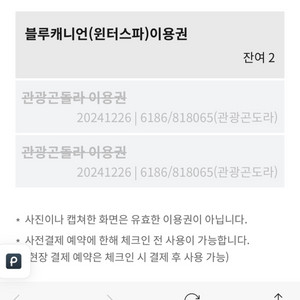 휘닉스파크 블루캐니언 워터파크 2매 일괄가격