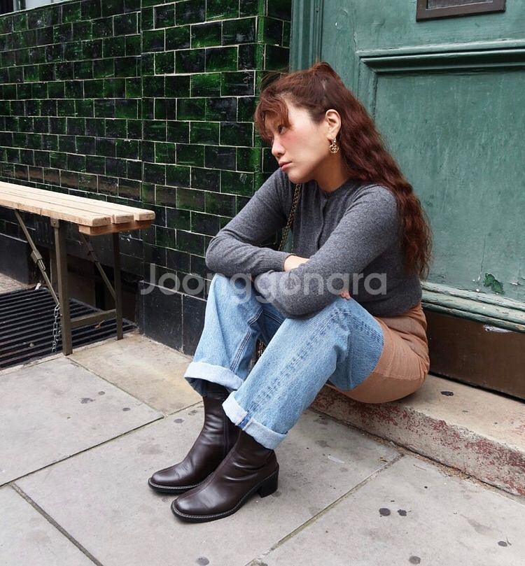 누트 소쟌 어반 앵클부츠 230 브라운 소가죽 36--4