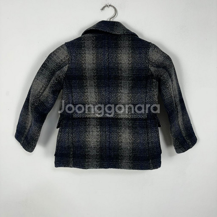 버버리 칠드런 울체크 더블 코트 5Y 110cm (정품--4