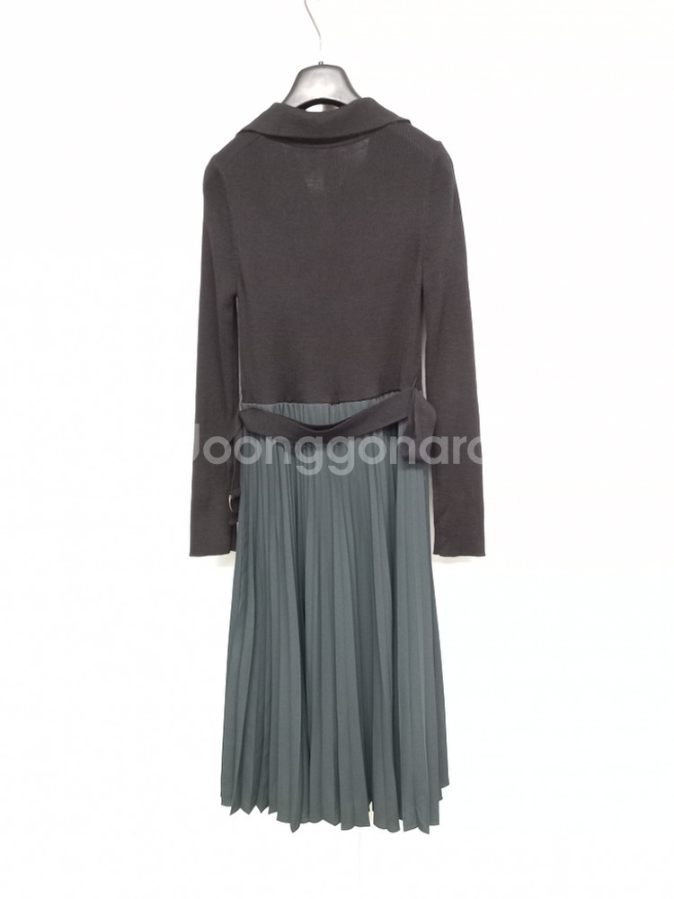 주크 ZOOC 춘추 니트 플리츠 맥시 롱 원피스 44.--4