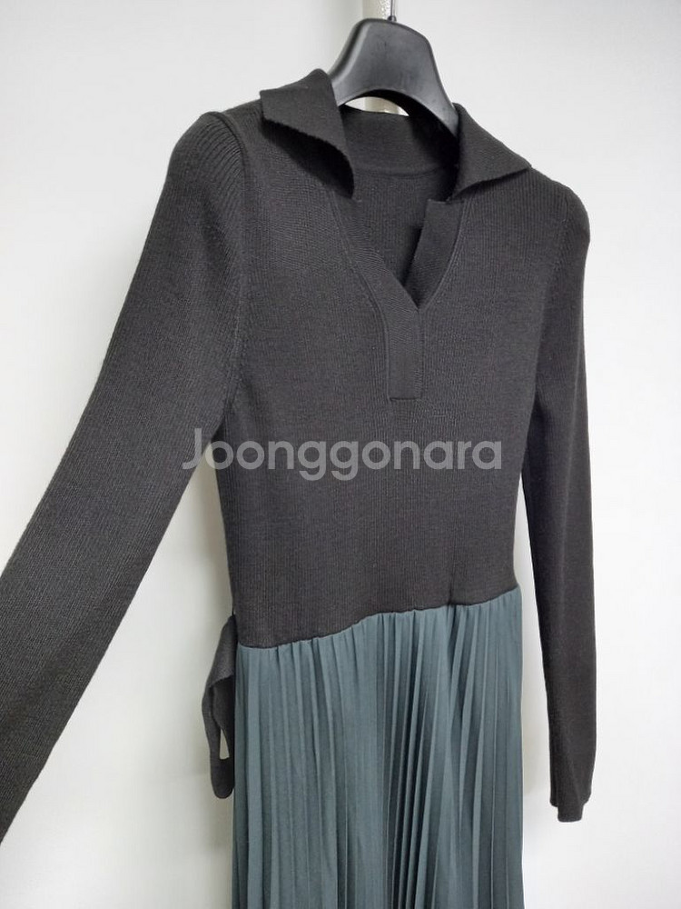 주크 ZOOC 춘추 니트 플리츠 맥시 롱 원피스 44.--3