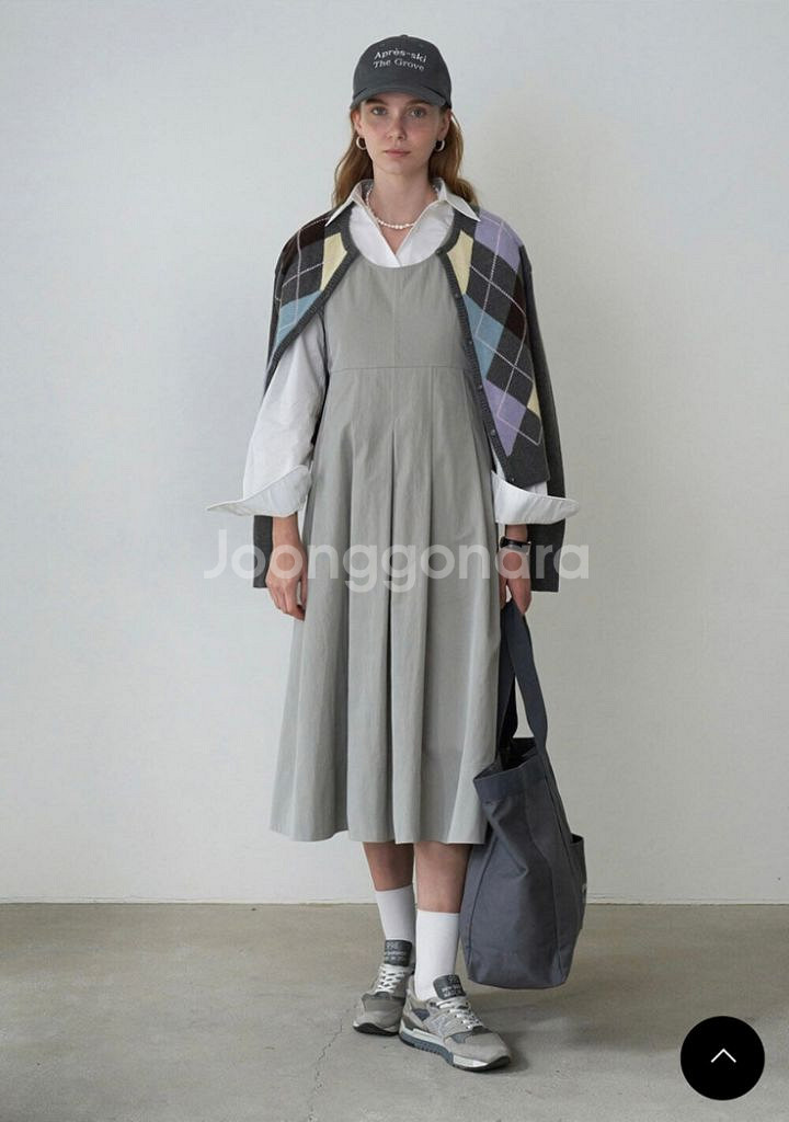 그로브 아가일 가디건 차콜 색상 1회 착용--1