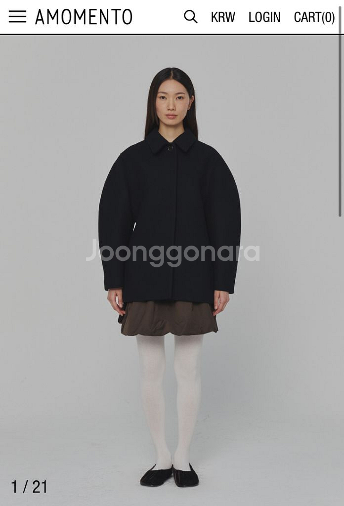 아모멘토 아워글래스 하프 코트--0