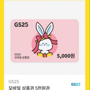 gs25 편의점 5천원권