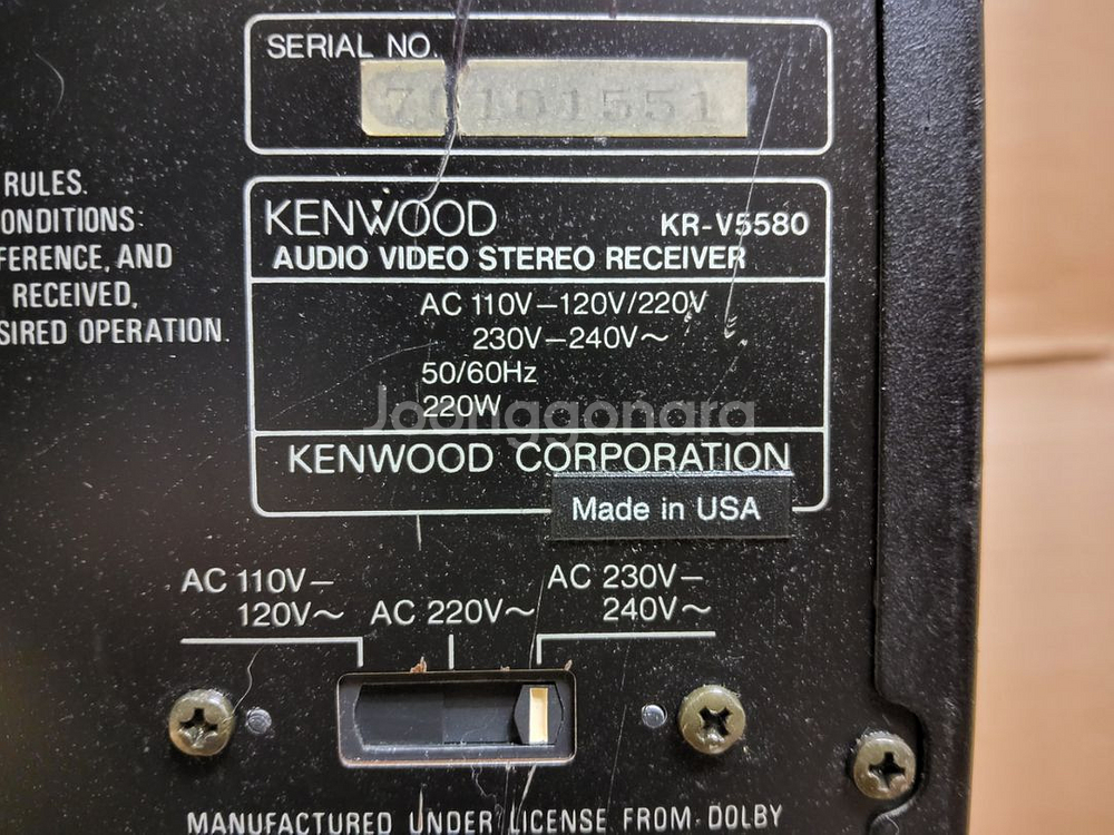 켄우드 리시버 KR V5580 (오디오 앰프 음향기기--7