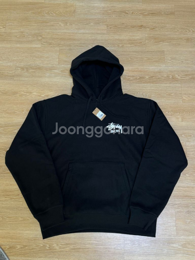 [XL]스투시 런던 후드 블랙--1