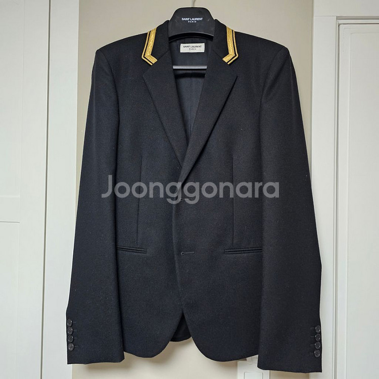 생로랑 ysl 17fw 골드 브레이드 셋업 정장--1