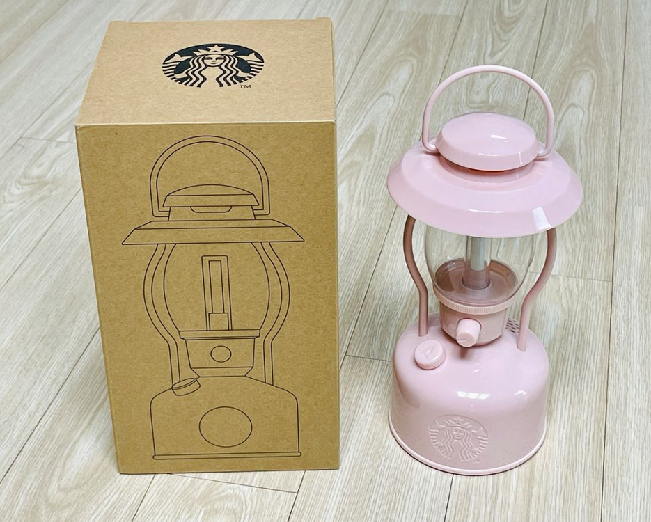 스타벅스 캠핑 나이트싱잉렌턴(캔디핑크)--0