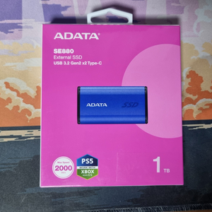 새상품 adata 외장하드 1tb SSD 1테라 c타입