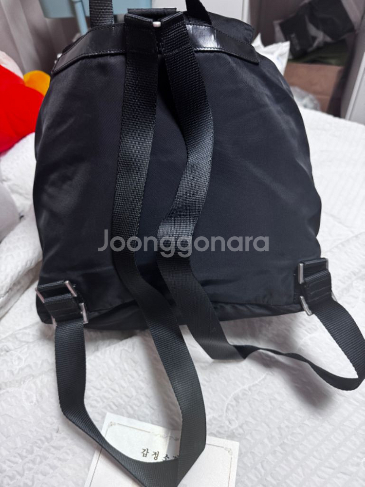 정품) 프라다 포코노 백팩 블랙 미디움--1