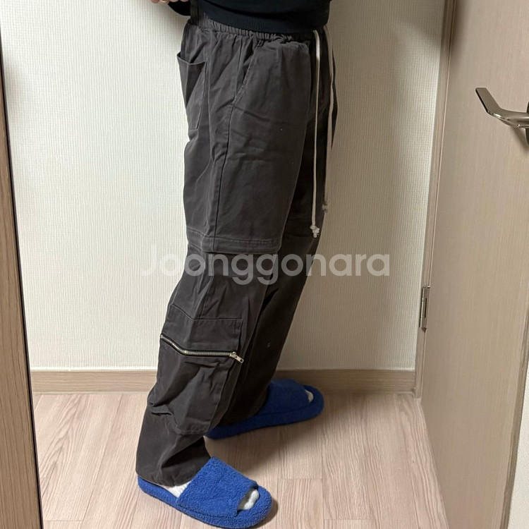 정품 클라코 와이드 카고팬츠 유틸리티 투웨이 밴딩 바지--1