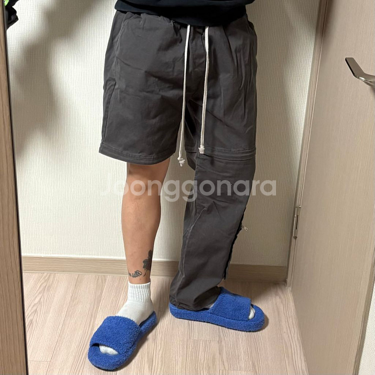 정품 클라코 와이드 카고팬츠 유틸리티 투웨이 밴딩 바지--2