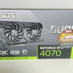 (미개봉) 아수스 RTX4070 O12G OC D6X