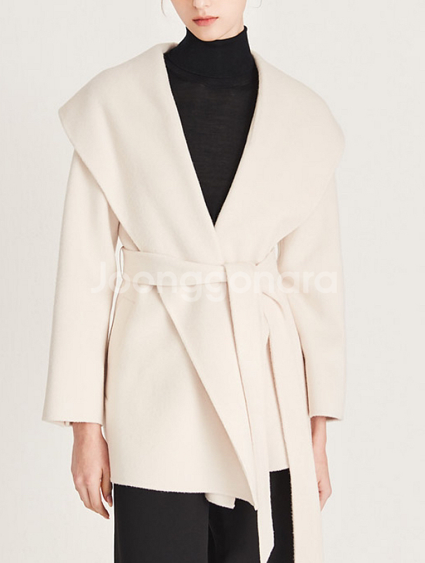 지고트 하프 핸드메이드 벨티드 코트--5