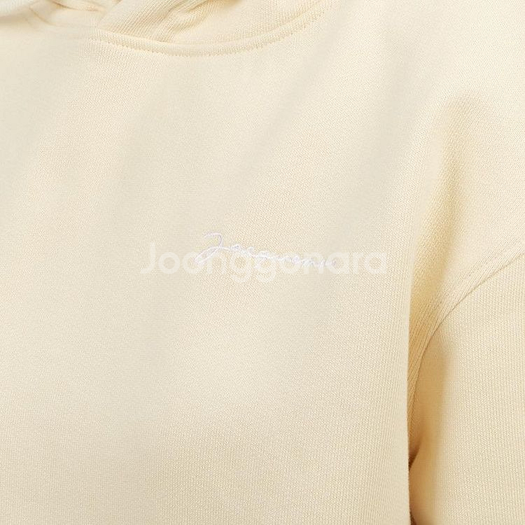 (새상품) 자크뮈스 자수 로고 기모 후드티 XS사이즈--3