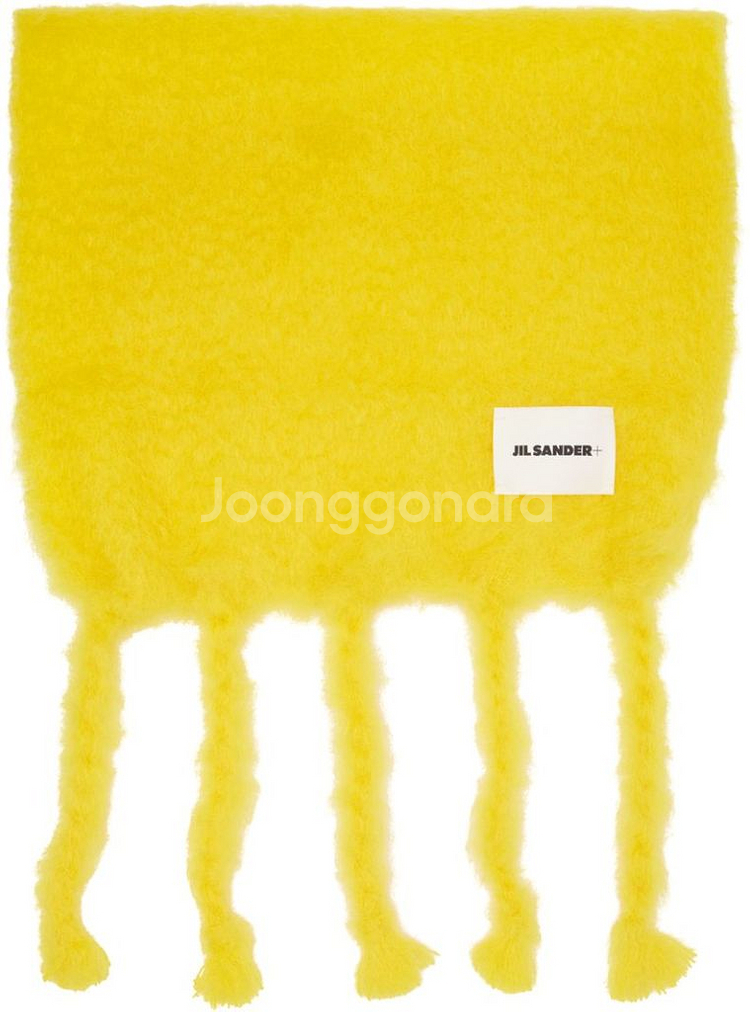 (새상품) 질샌더 모헤어 스카프 옐로우--3