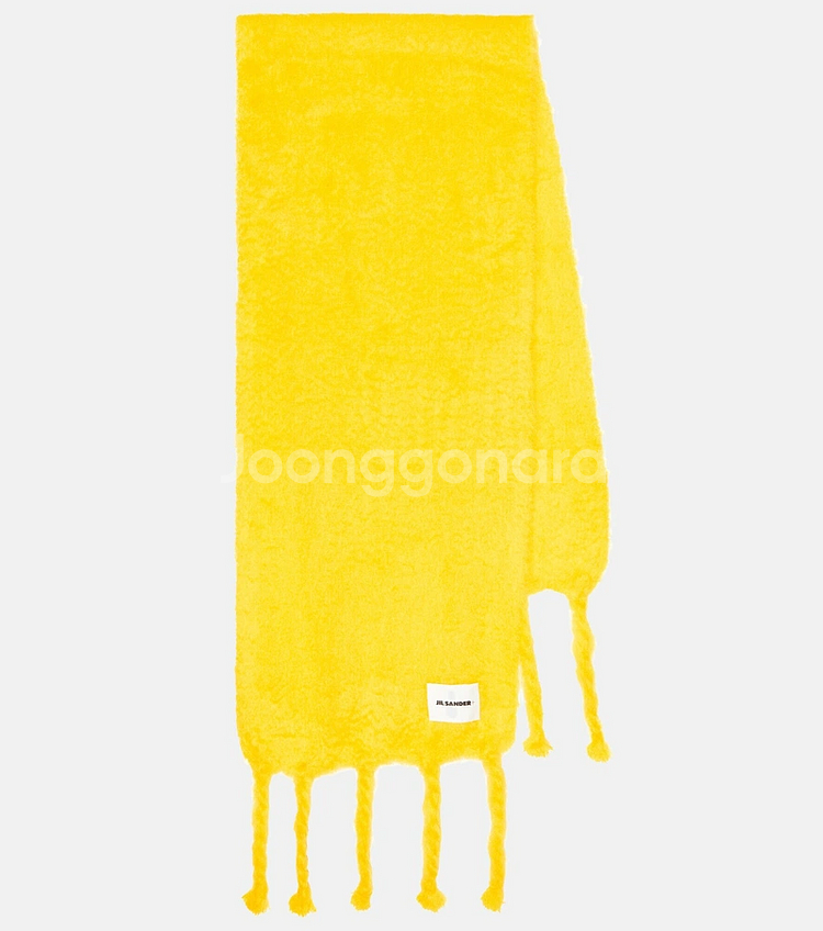 (새상품) 질샌더 모헤어 스카프 옐로우--2