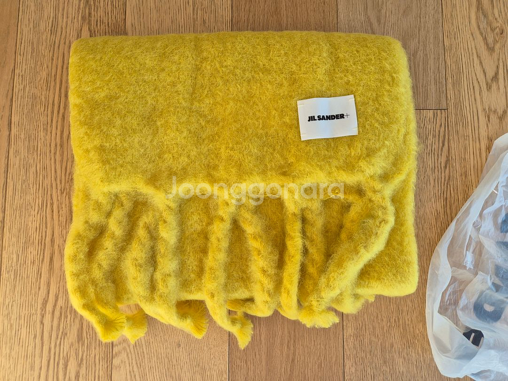 (새상품) 질샌더 모헤어 스카프 옐로우--5