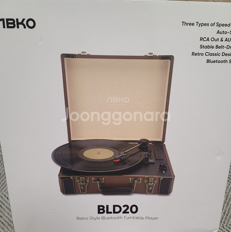 앱코 BLD20 레트로 블루투스 턴테이블 스피커--1