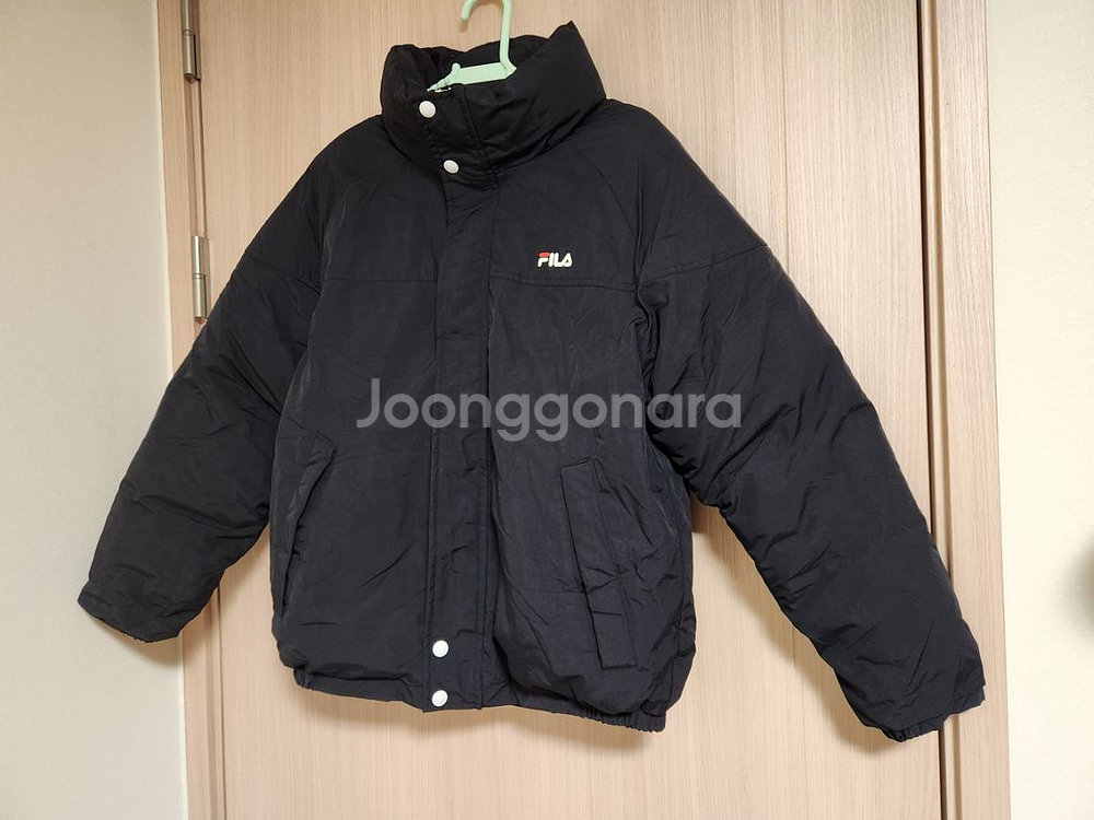 휠라 검정잠바 아동학생잠바 150--1