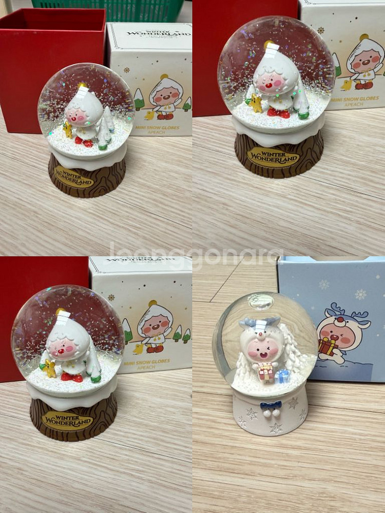 택포 카카오프렌즈 인형 디즈니성 스노우볼 키링 피규어--8