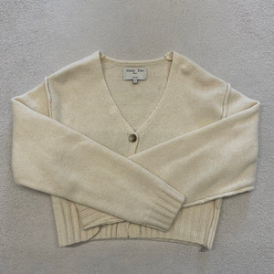 마뗑킴 2024 스티치 울 크롭 가디건