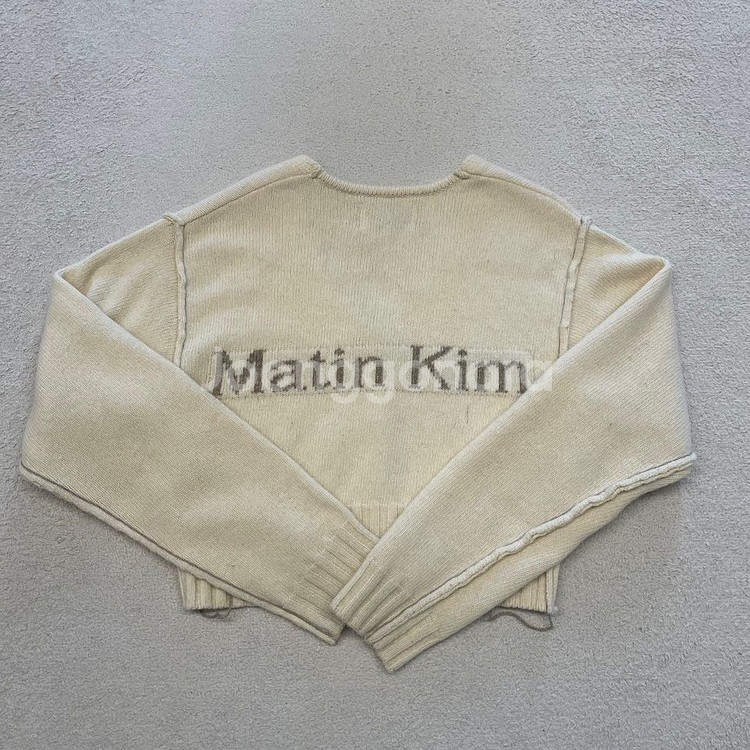 마뗑킴 2024 스티치 울 크롭 가디건--3