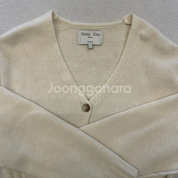 마뗑킴 2024 스티치 울 크롭 가디건--1