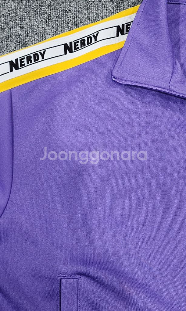 널디 테이핑 로고 트랙탑 퍼플 져지 S--3