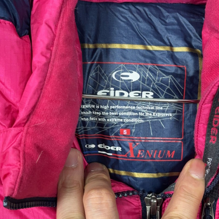 아이더 여성 구스다운 핑크 패딩 S 이미지