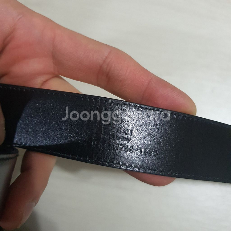 정품 구찌 로고 벨트 80/32--4