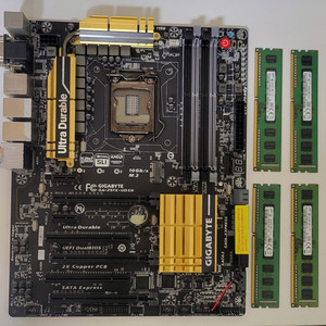 기가바이트 Z97-UD5H + DDR3(4GB)*4개