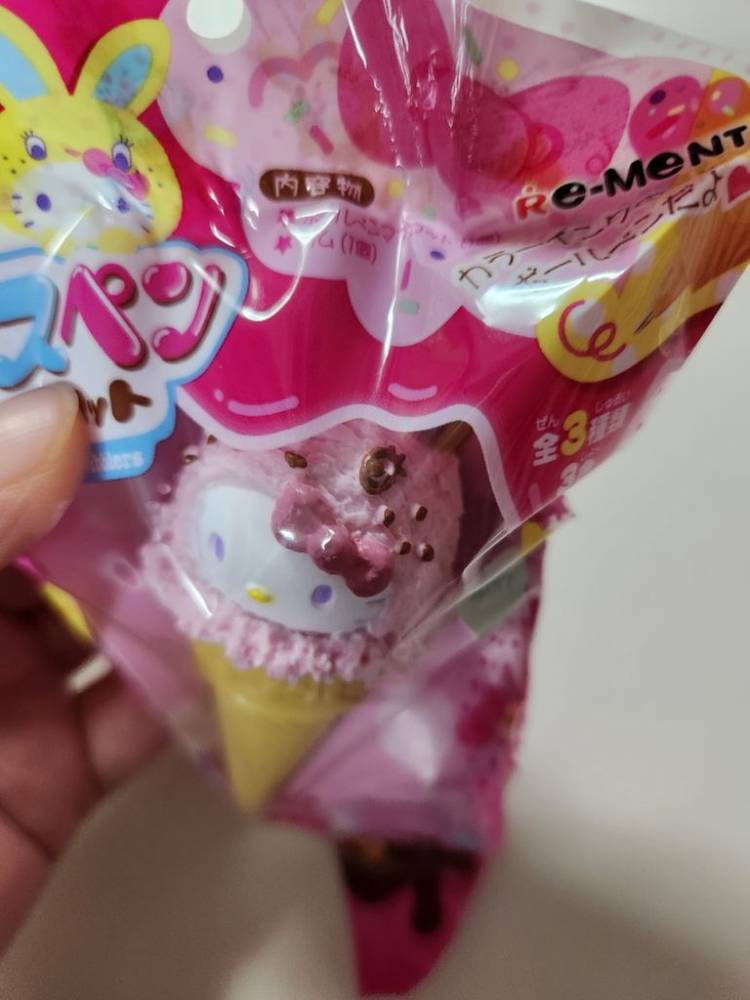 헬로키티 컬러풀 버니 딸기 키티 아이스크림 볼펜 스트랩--3