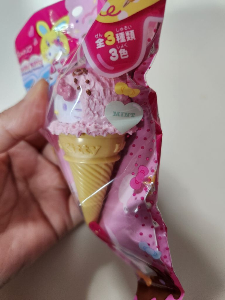 헬로키티 컬러풀 버니 딸기 키티 아이스크림 볼펜 스트랩--2