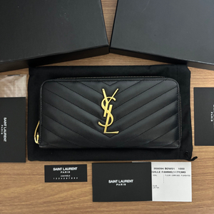 [A+급/정품] 생로랑 YSL 로고 마틀라세 장지갑