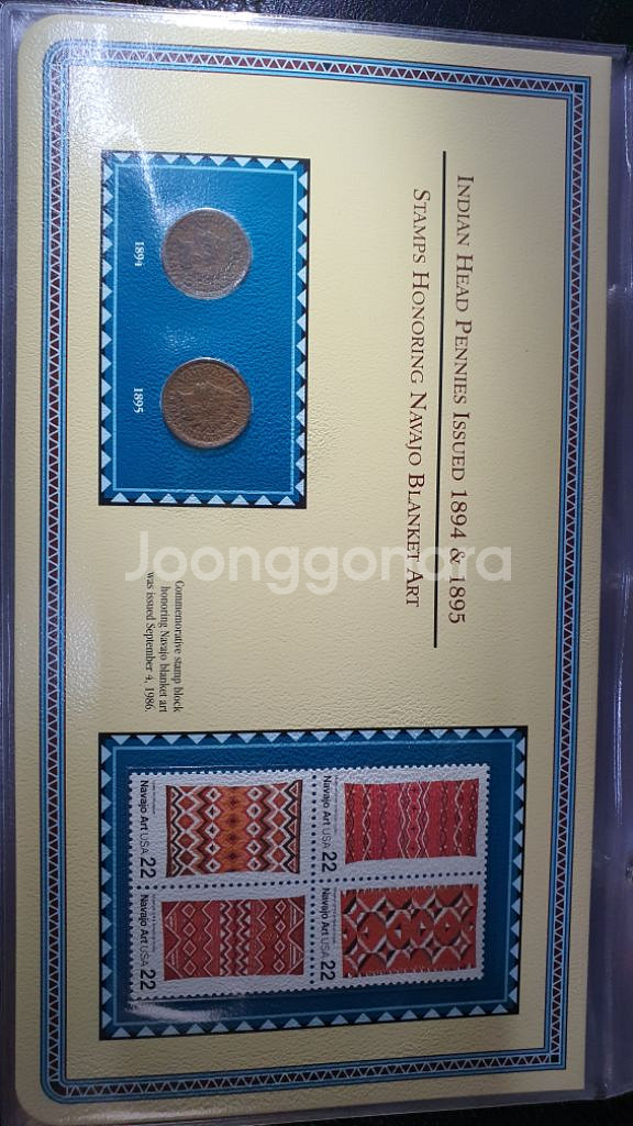 수집작품,골동품,인디언헤드 페니&우표 콜렉션 주화 화폐--2