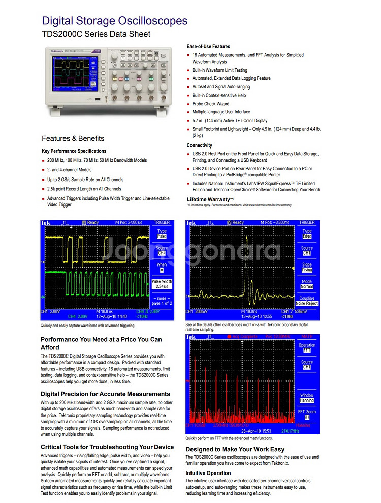 Tektronix TDS2004C 디지털 오실로스코프--5