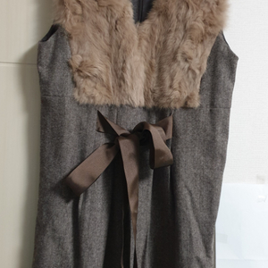 민소매 밍크 모 원피스 55 새상품