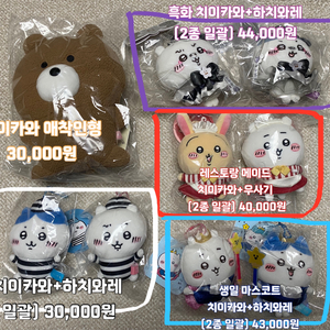 치이카와(먼작귀)/농담곰/나가노 마켓 인형 및 굿즈