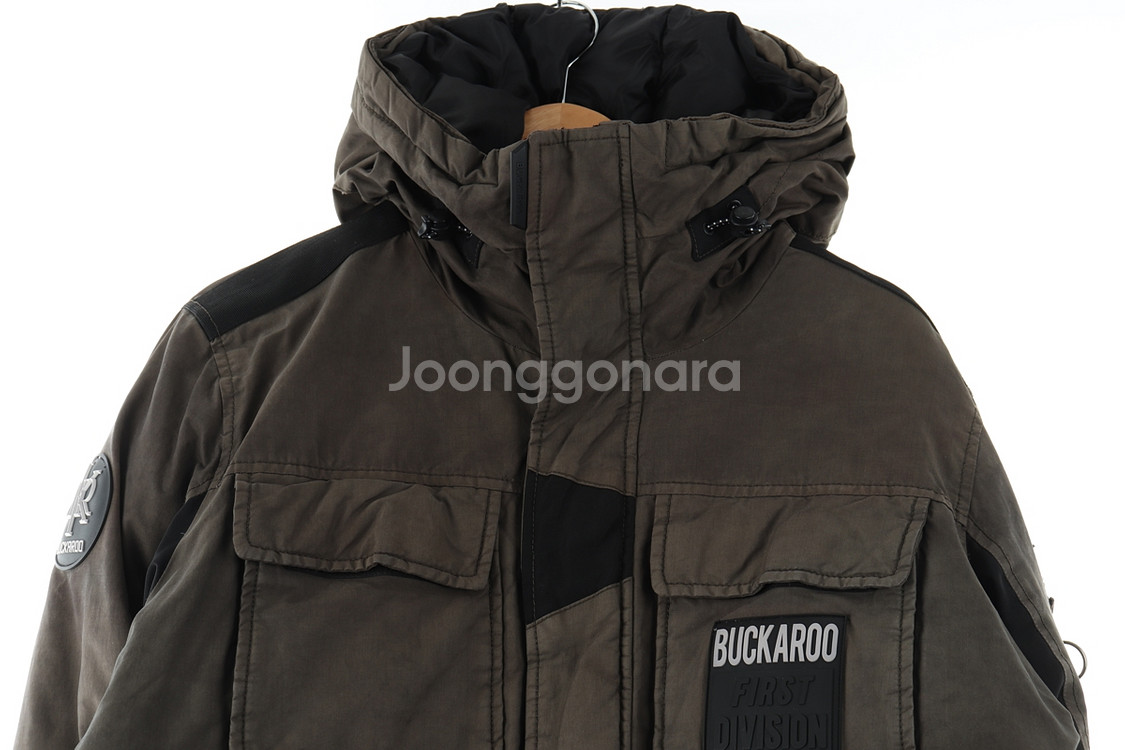 (XL) 버커루 패딩 점퍼자켓 작은오염 카키 덕다운--2