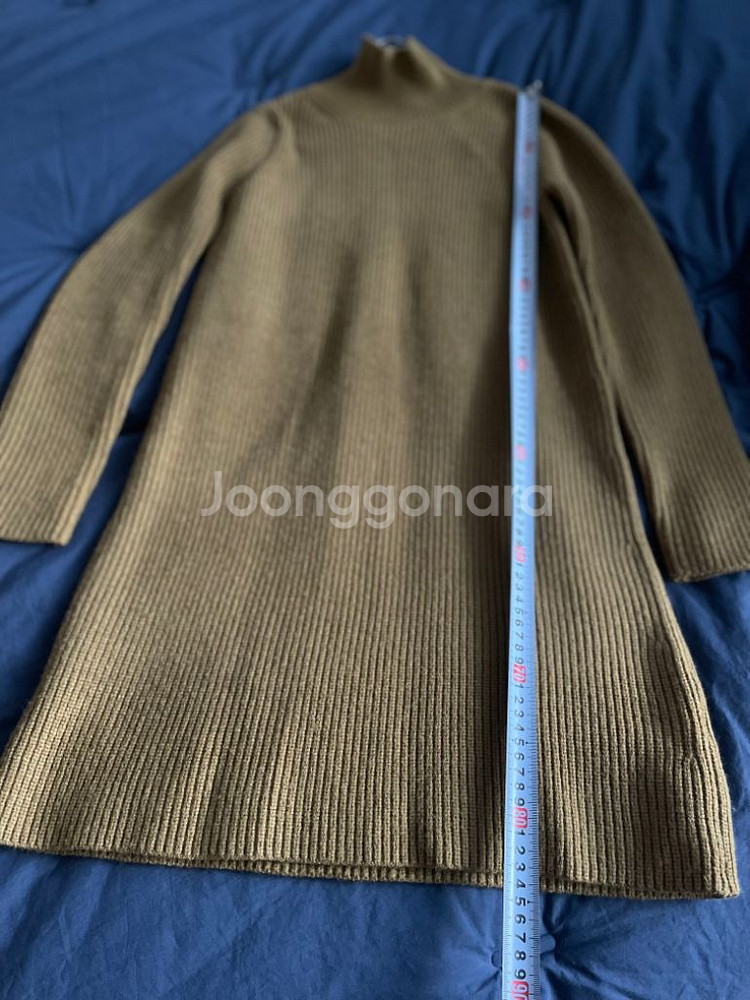 자라 하프터틀넥 롱 니트 겸 원피스 스몰--6