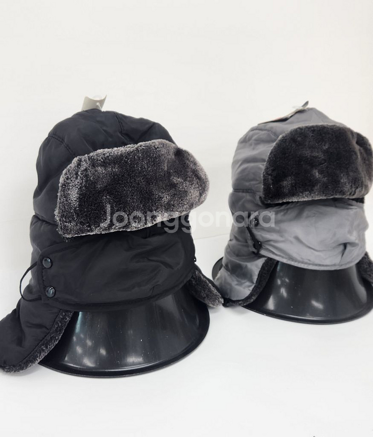 남자털모자 방한모자 세트--0